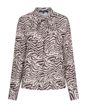 Blouse zebra burgundy